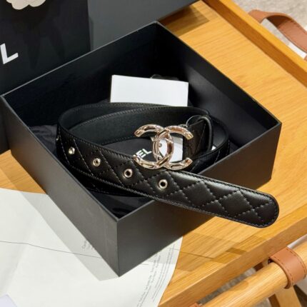 Chanel Черный ремень с эмблемой